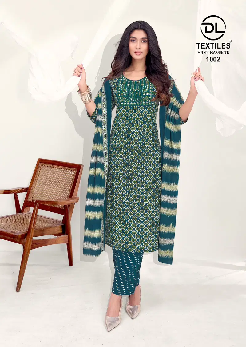 Dl Royal Ajrakh Vol 1 Readymade Cotton Printed Kurti Pant With Dupatta