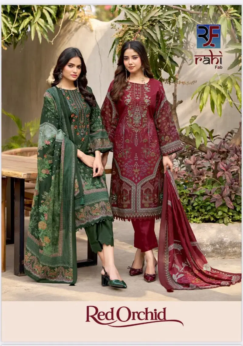 Rahi Red Orchid Vol 1 Cotton Karachi Dress Material Collection