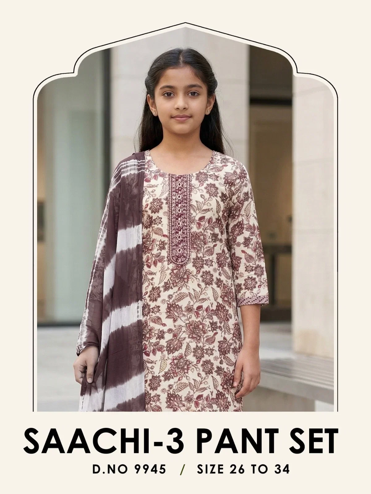 Saachi 9945 And 9947 Capsule Printed Kids Kurti And Bottom Dupatta