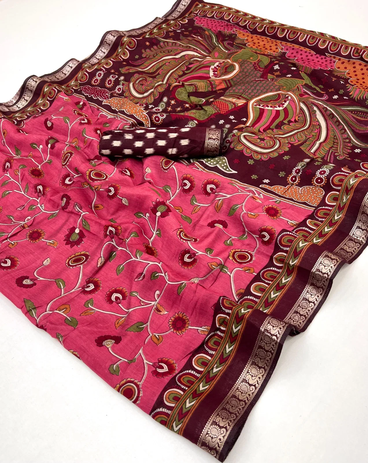 Kalamkari Vol 1 Pv Cotton Saree Collection