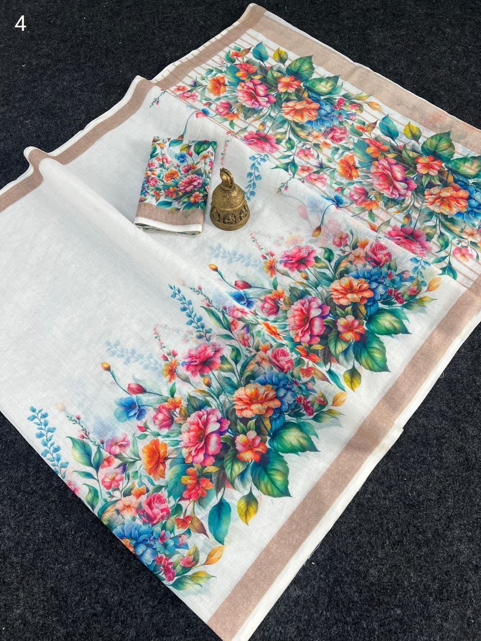 Scmg Fulwadi Linen Cotton Saree Collection