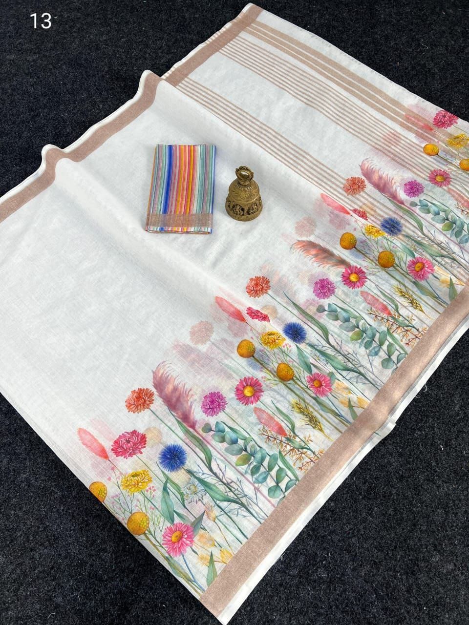 Scmg Fulwadi Linen Cotton Saree Collection
