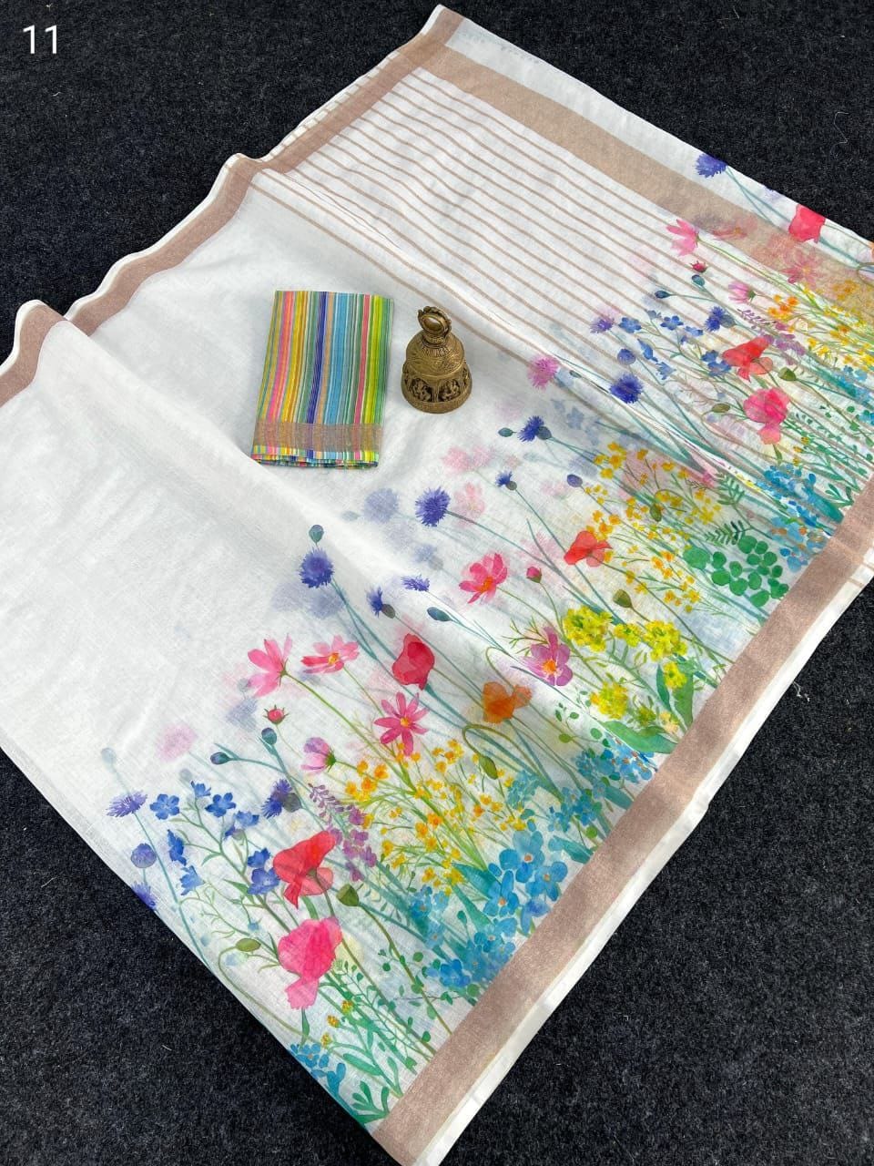 Scmg Fulwadi Linen Cotton Saree Collection