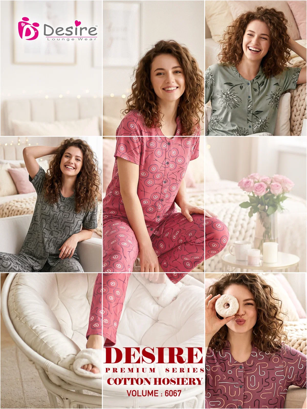 Desire Prmium Vol 6067 Hosiery Cotton Fancy Night Wear Collection