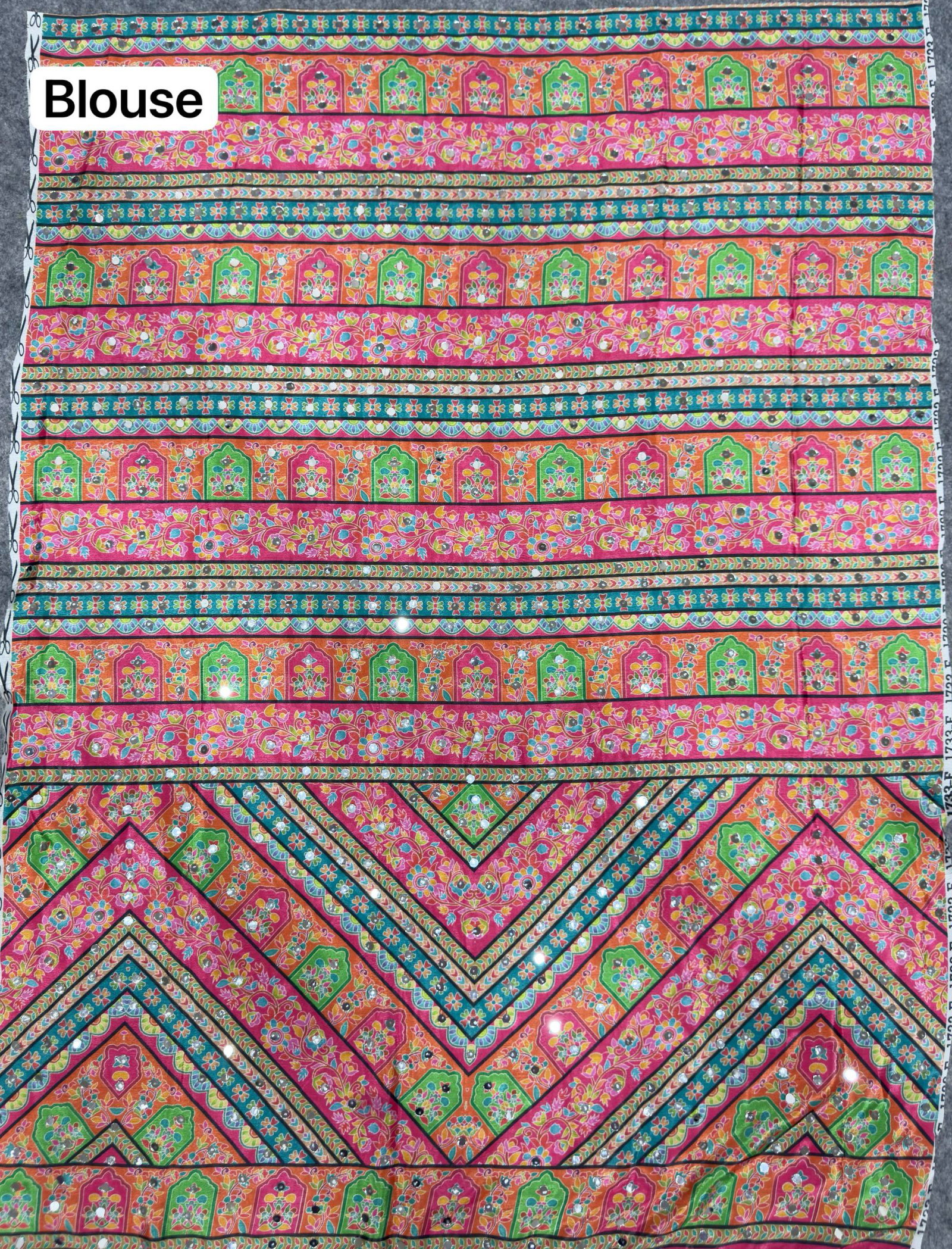 St D No 117 Chinon Silk Designer Handworked Saree Collection