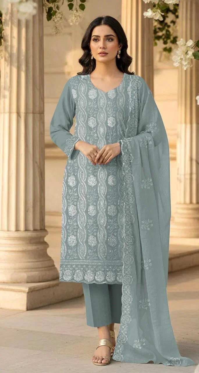 Mah E Rooh 5223 A To D Faux Georgette Embroidered Salwar Kameez