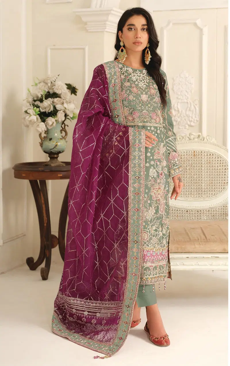 Mah E Rooh 5244 A To D Chiffon Embroidered Salwar Kameez Collection