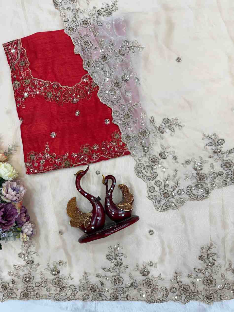 Kc 2129 Rangoli Silk Sequence Worked Designer Saree Collection