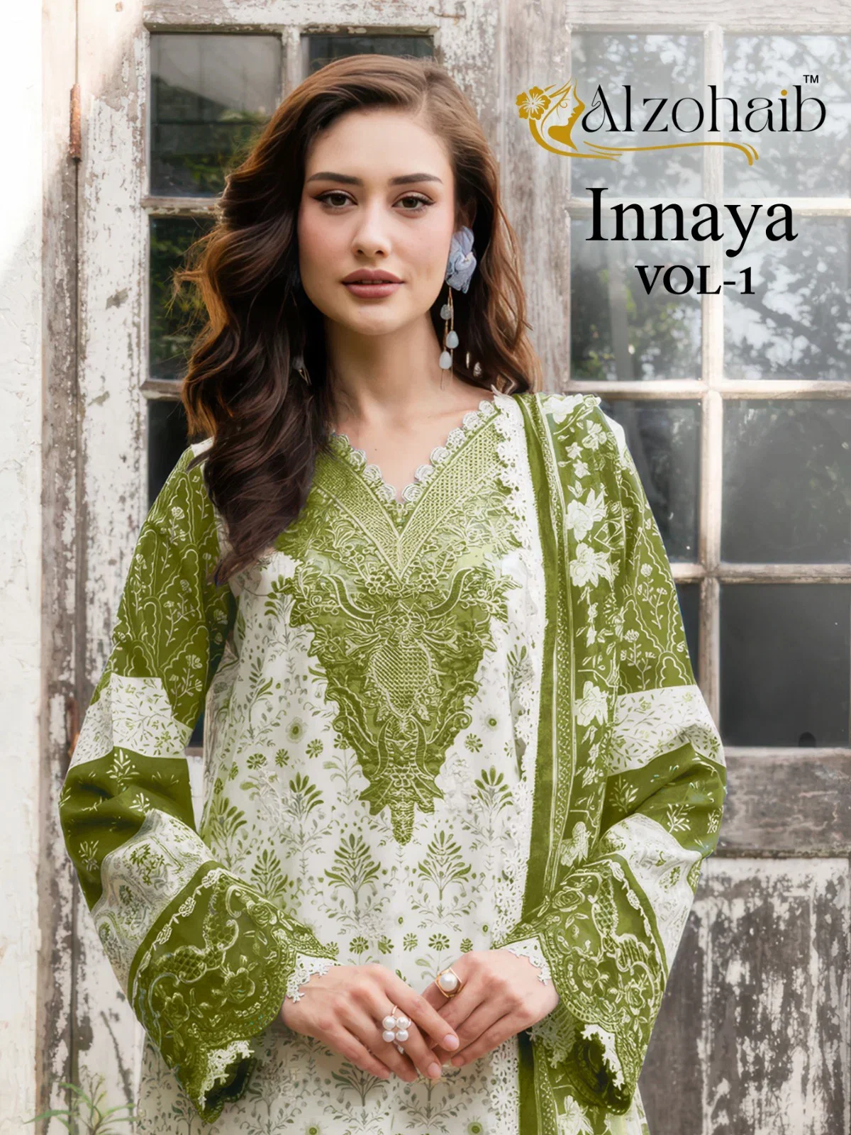Alzohaib Innaya Vol 1 Cotton Dupatta Cotton Embroidered Salwar Kameez