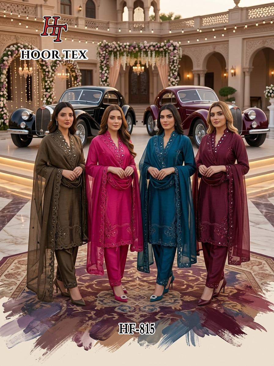 Hoor Tex 815 A To D Crystal Viscose Kurti With Bottom Dupatta