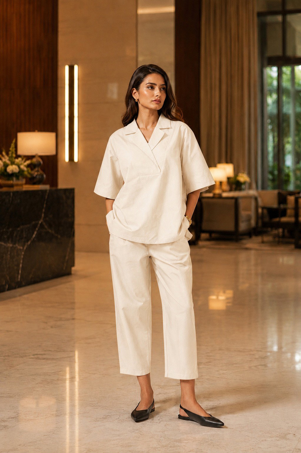 Devi Vol 17 Cotton Travelling Wear Co Ord Set