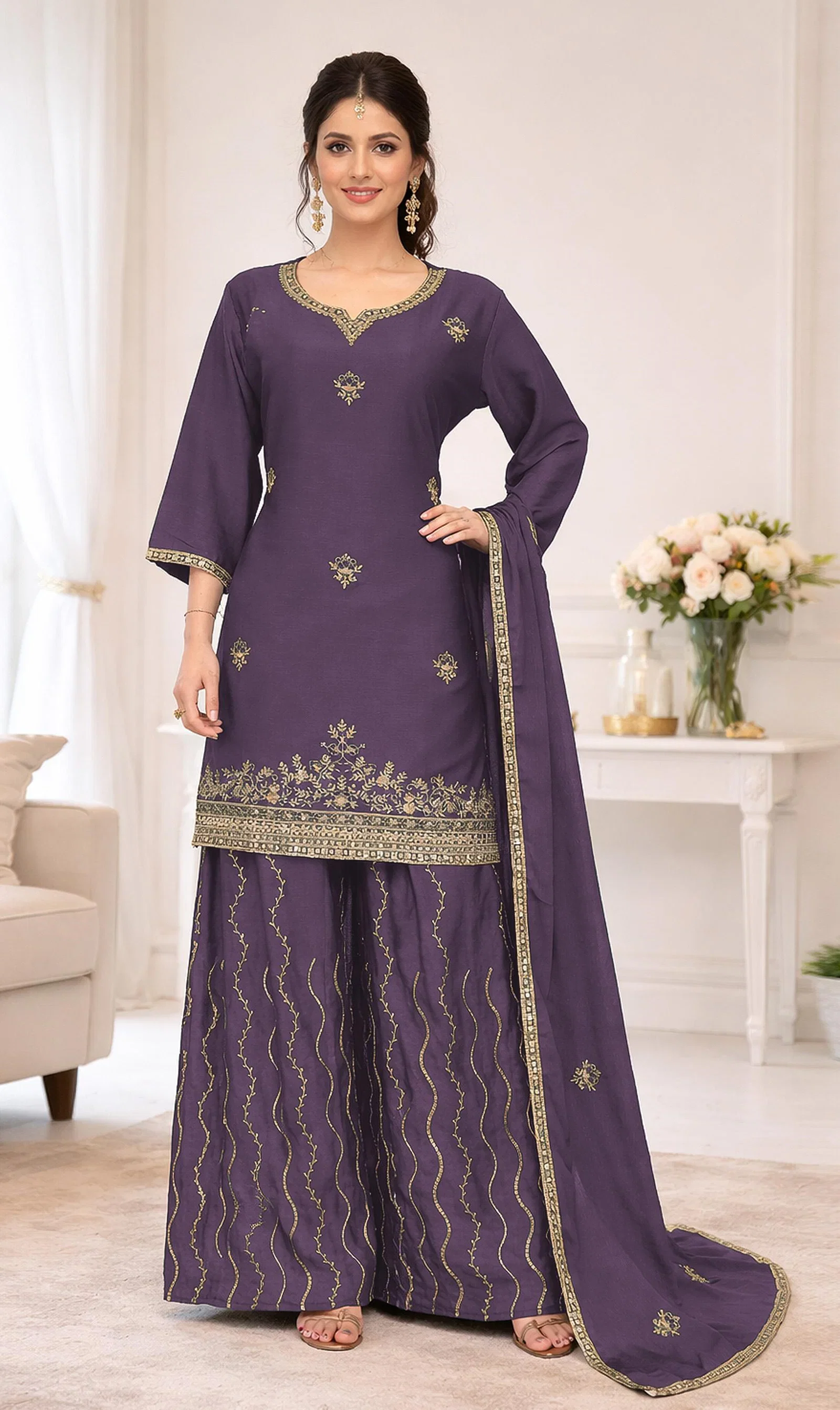 Mah E Rooh 5261 A To D Chinon Embroidered Salwar Kameez