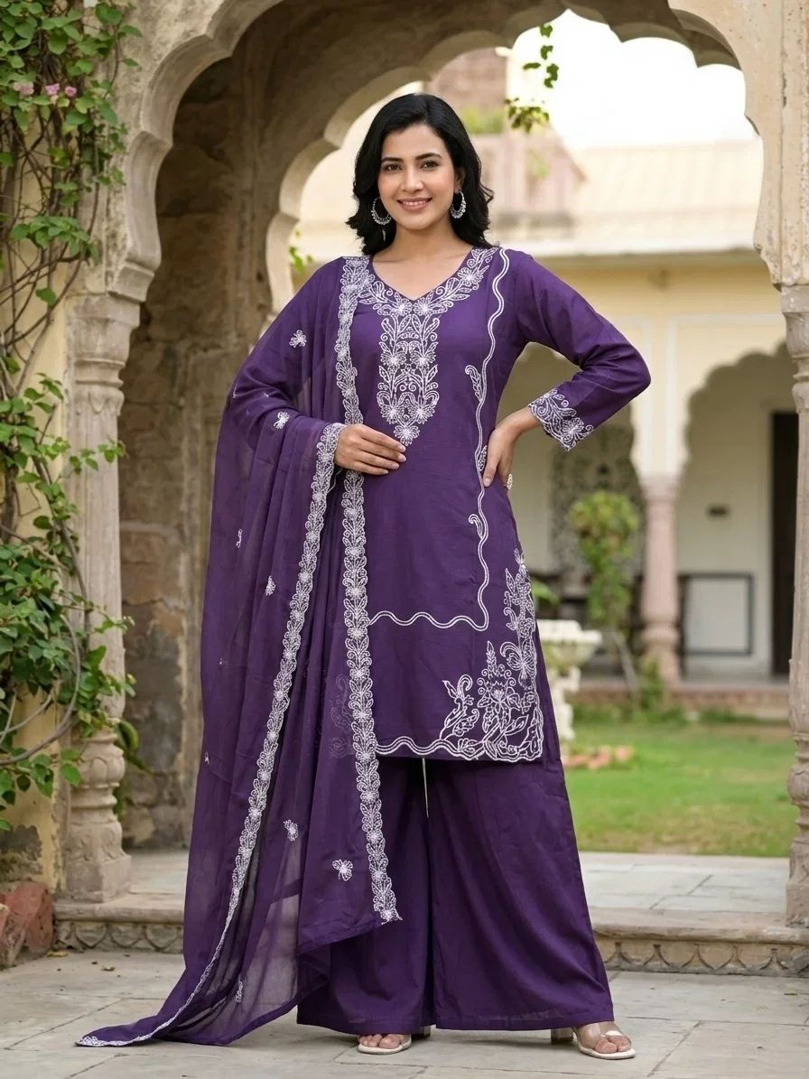 Afsana Lakshi Barlin Cotton Embroidered Salwar Kameez