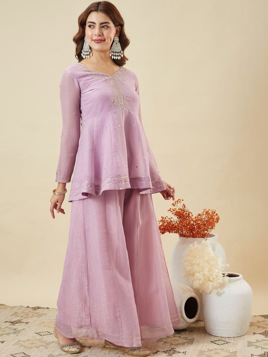 Navya Kurti 256 Party Wear Embroidery Worked Silk Blend Kurti with Bottom and Dupatta
