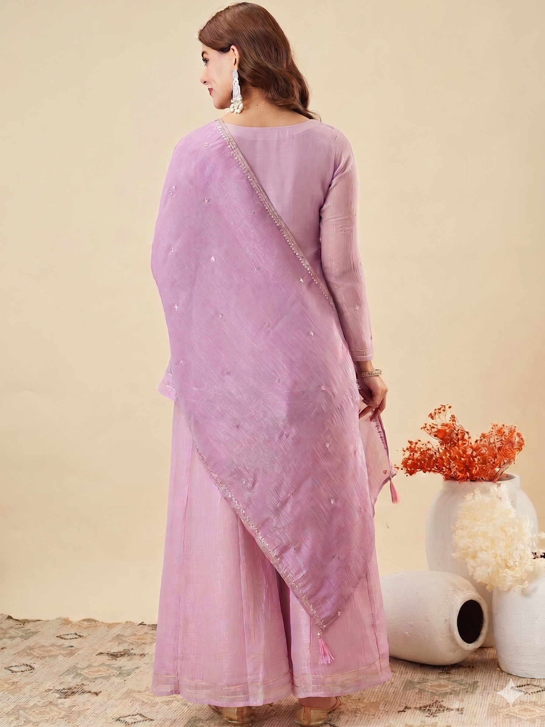 Navya Kurti 256 Party Wear Embroidery Worked Silk Blend Kurti with Bottom and Dupatta