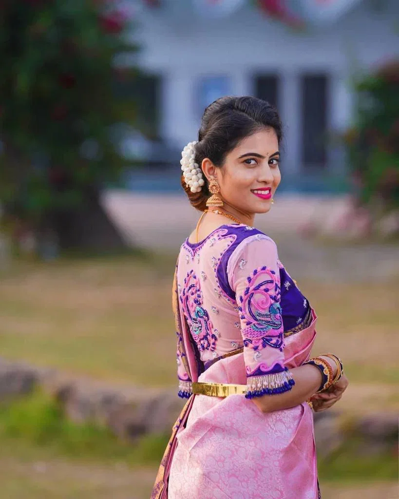 Soft Silk 3057 Lichi Silk Jacquard Worked Saree Collection