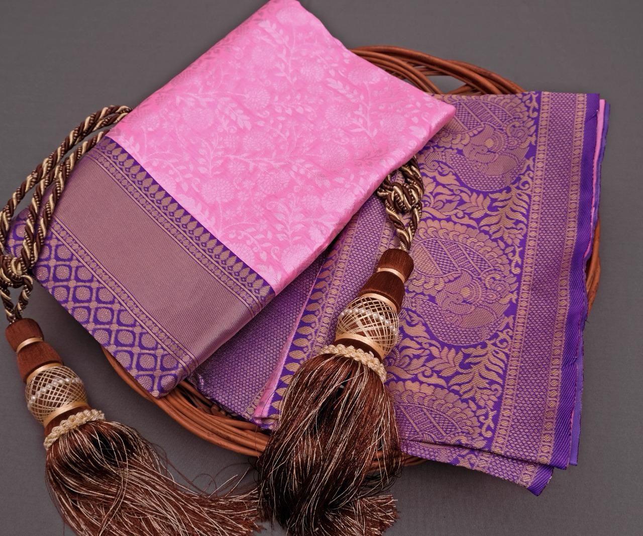 Soft Silk 3057 Lichi Silk Jacquard Worked Saree Collection
