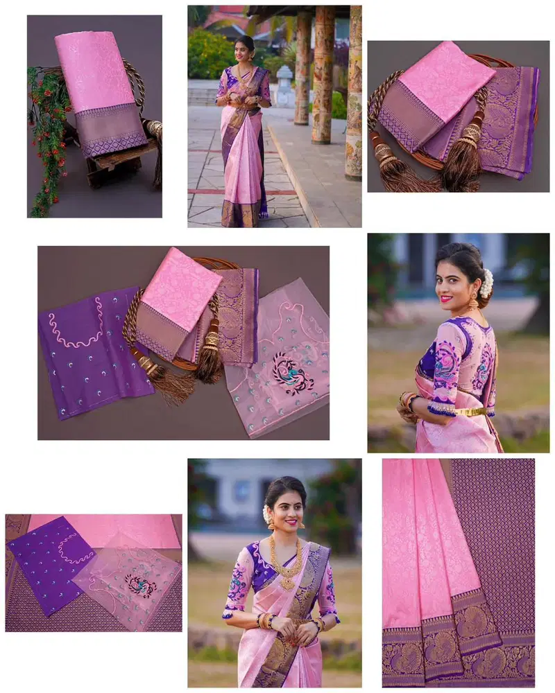 Soft Silk 3057 Lichi Silk Jacquard Worked Saree Collection