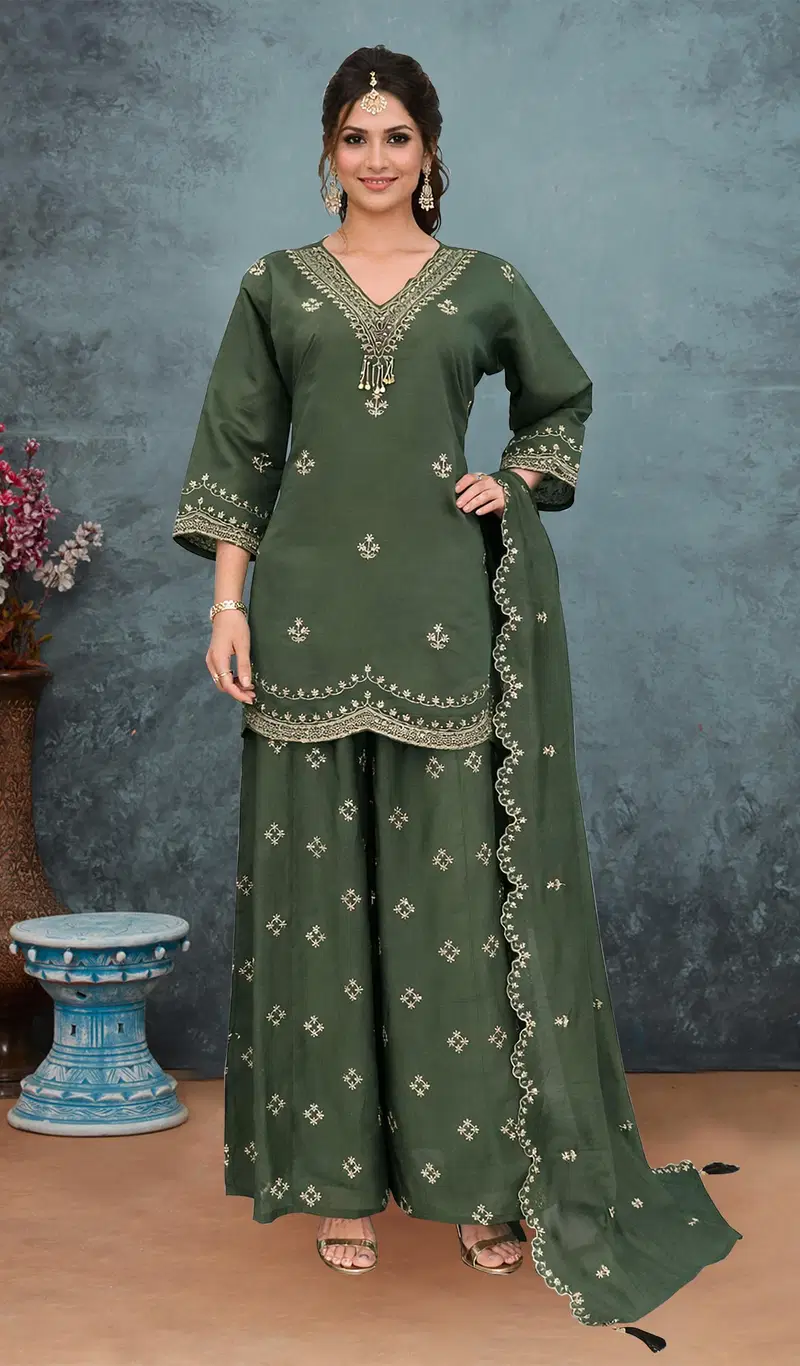 Mah E Rooh 4261 A And B Roman Silk With Embroidered Salwar Kameez