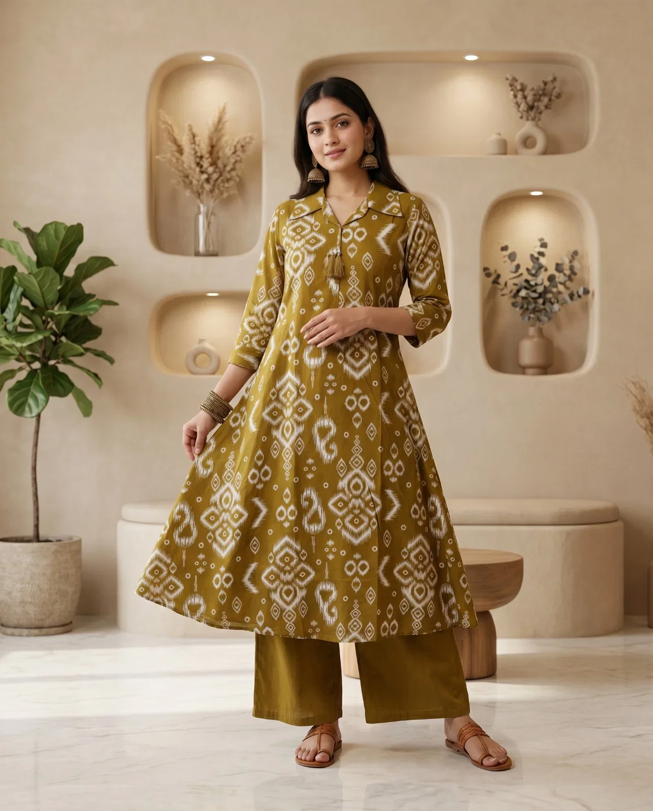 Naisha K 993 Cotton Printed Kurti With Bottom Collection