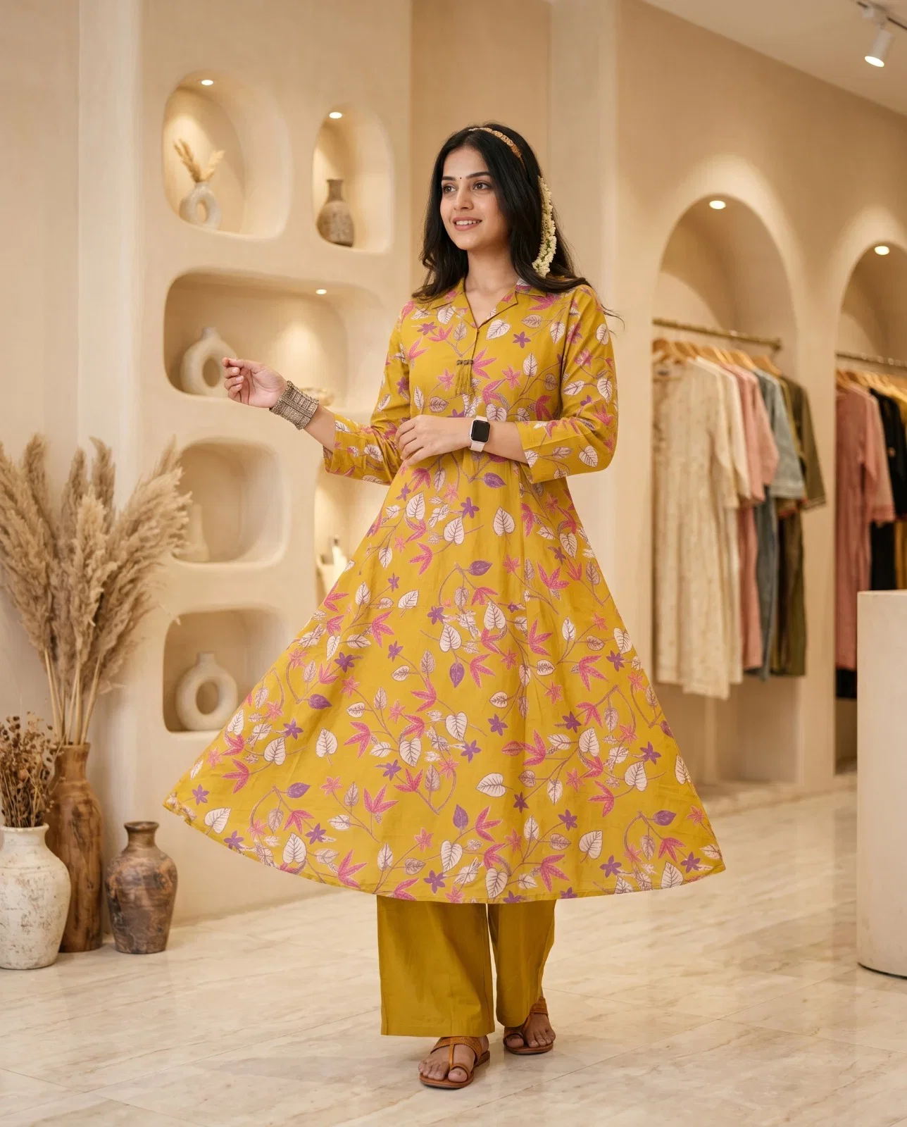 Naisha K 993 Cotton Printed Kurti With Bottom Collection