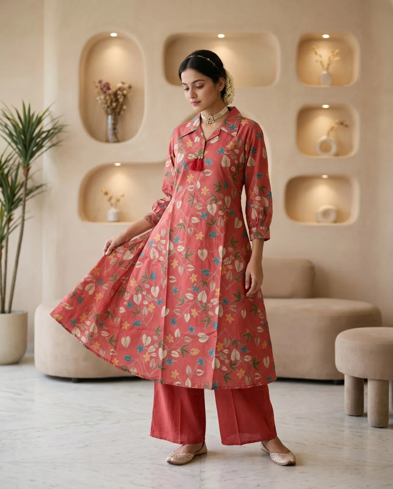 Naisha K 993 Cotton Printed Kurti With Bottom Collection
