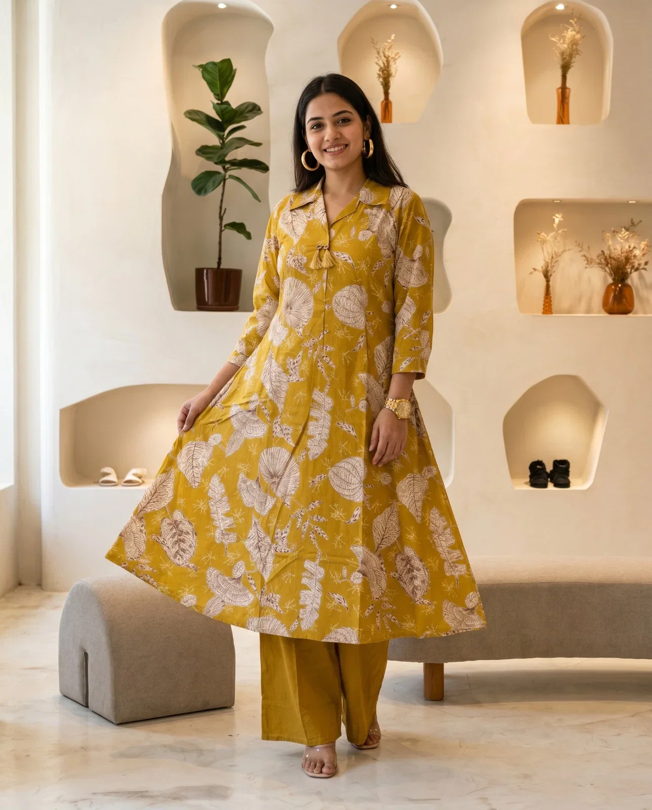 Naisha K 993 Cotton Printed Kurti With Bottom Collection