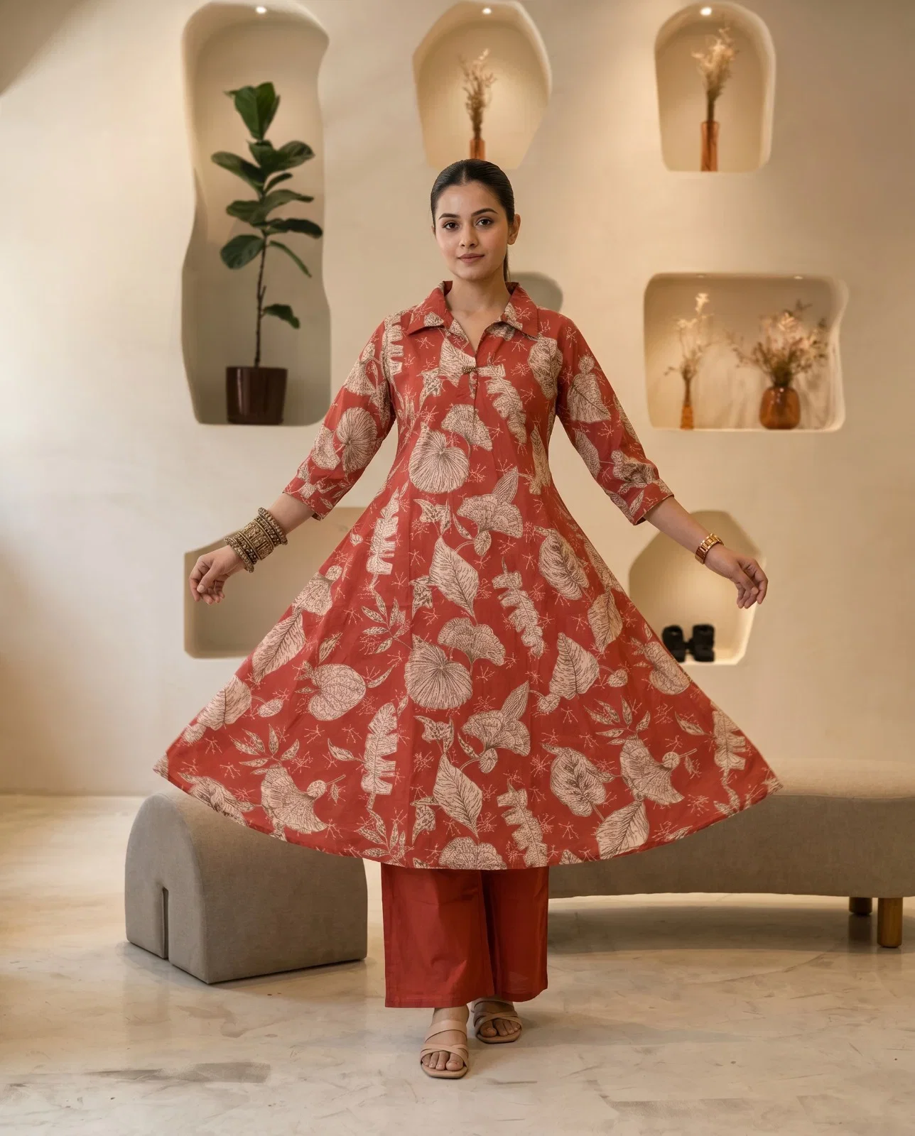 Naisha K 993 Cotton Printed Kurti With Bottom Collection
