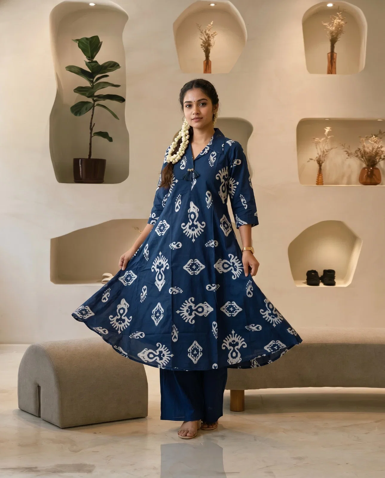 Naisha K 993 Cotton Printed Kurti With Bottom Collection