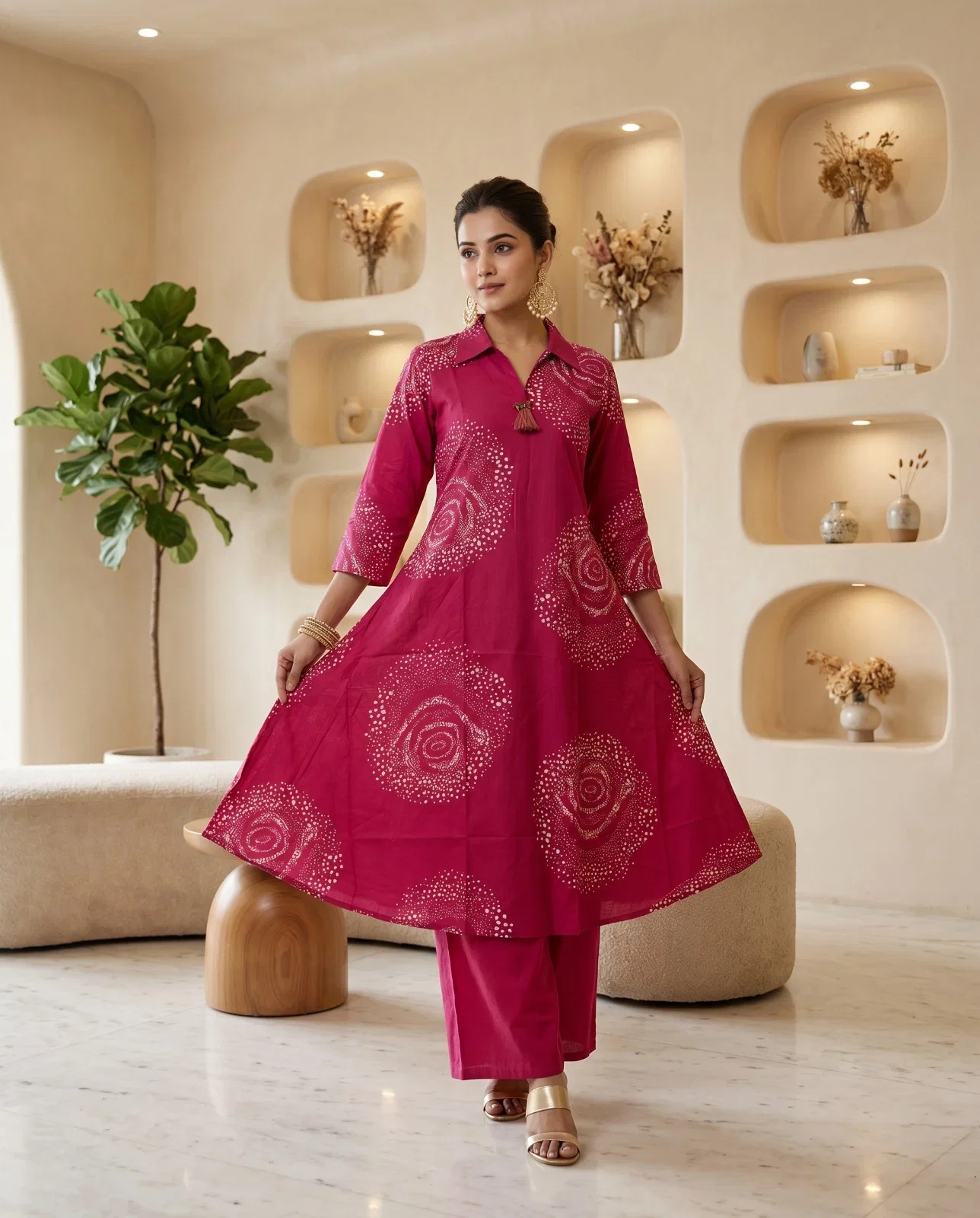 Naisha K 993 Cotton Printed Kurti With Bottom Collection