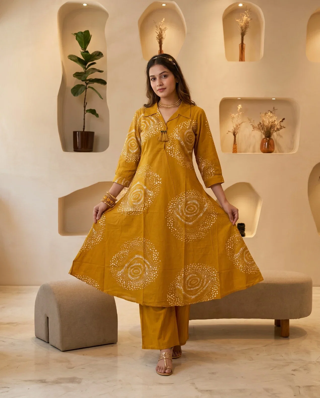 Naisha K 993 Cotton Printed Kurti With Bottom Collection