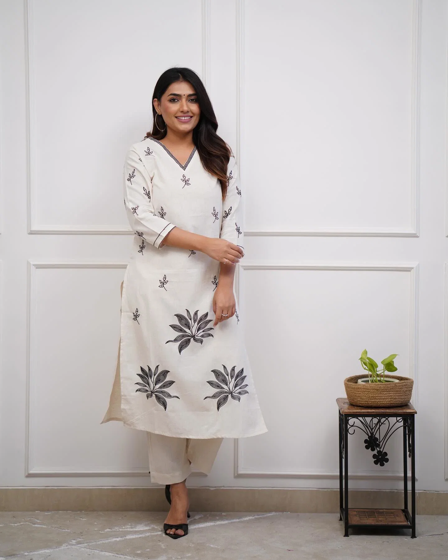 Dhruvi 452 Cotton Embroidery Kurti With Bottom Collection