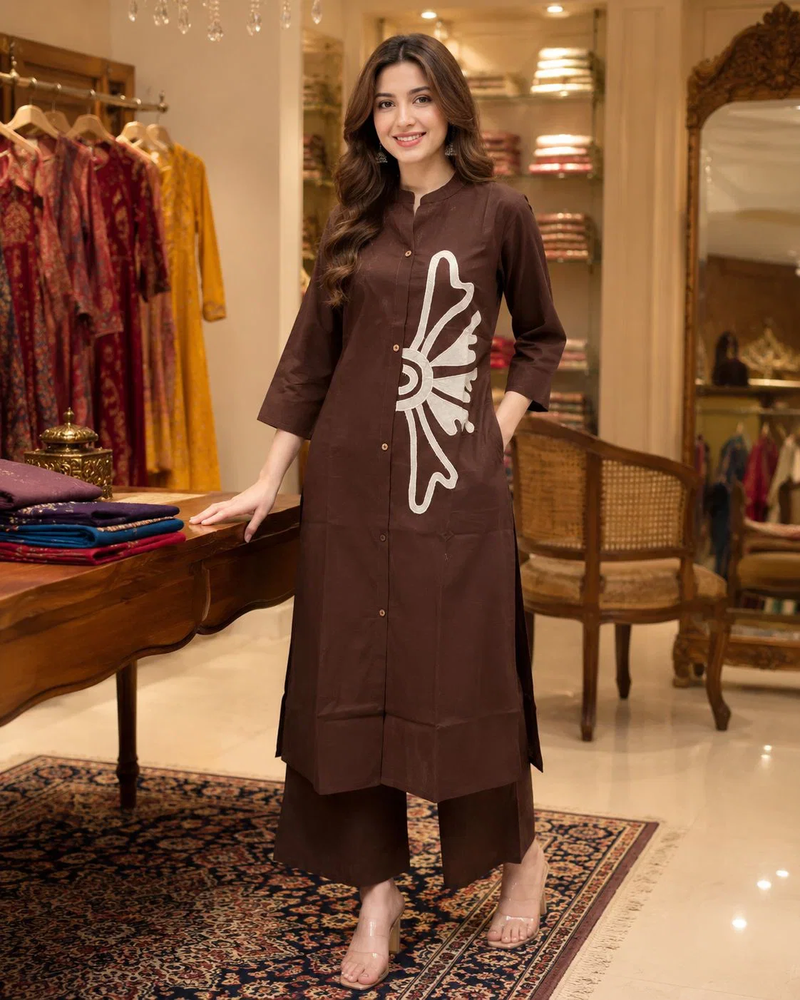 Naisha K 995 Mal Cotton Printed Kurti With Bottom