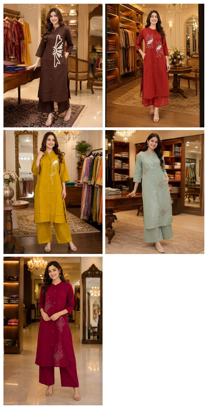 Naisha K 995 Mal Cotton Printed Kurti With Bottom