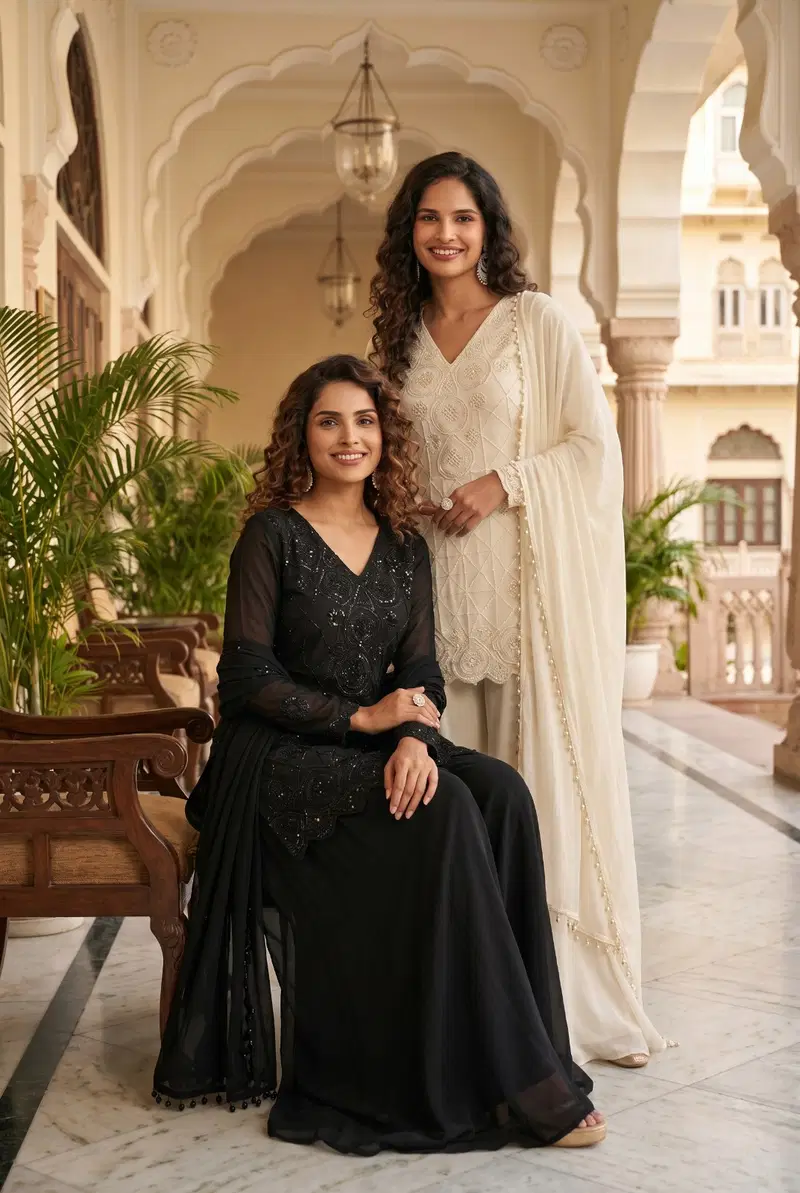 Roohaa Vol 25 Chinon Beads Worked Salwar Kameez
