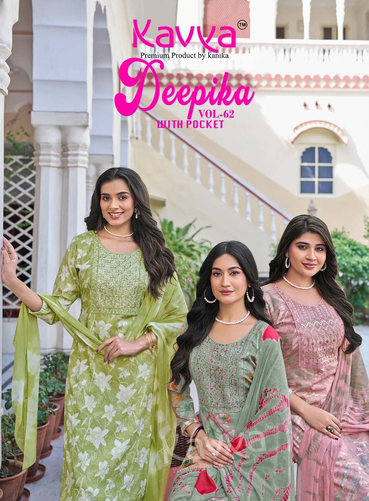 Kavya Deepika Vol 62 Capsule Embroidered Kurti With Bottom Dupatta