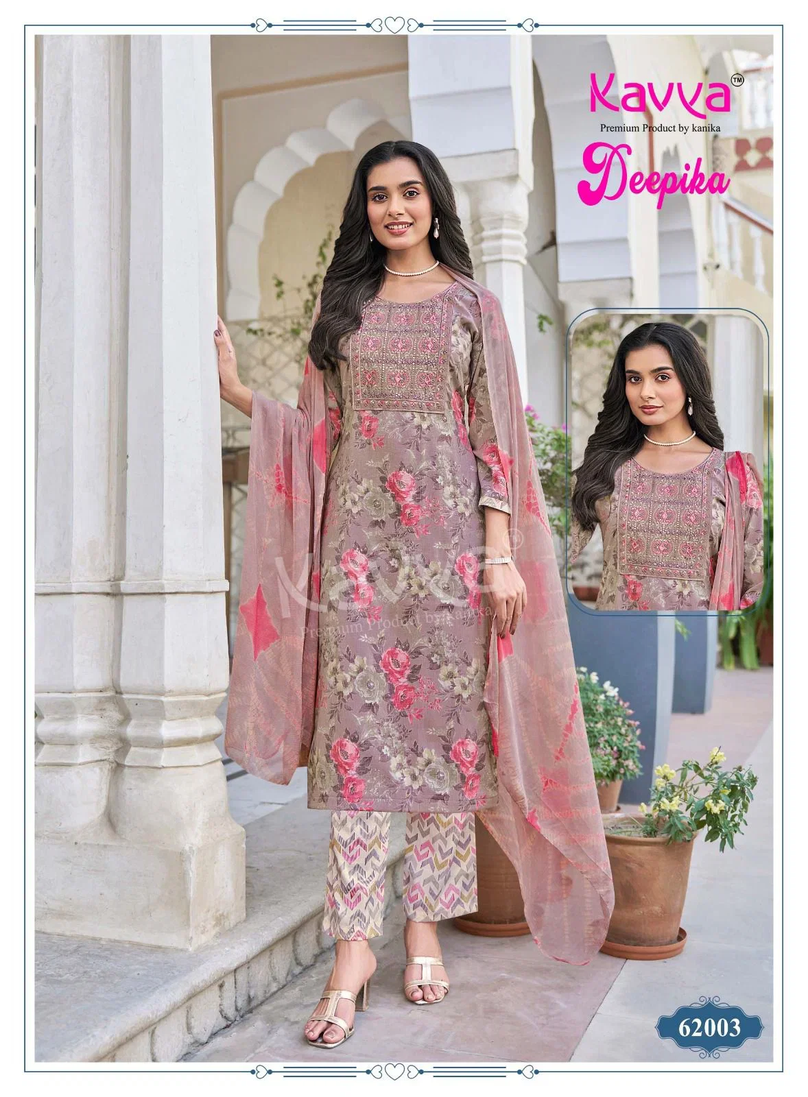 Kavya Deepika Vol 62 Capsule Embroidered Kurti With Bottom Dupatta
