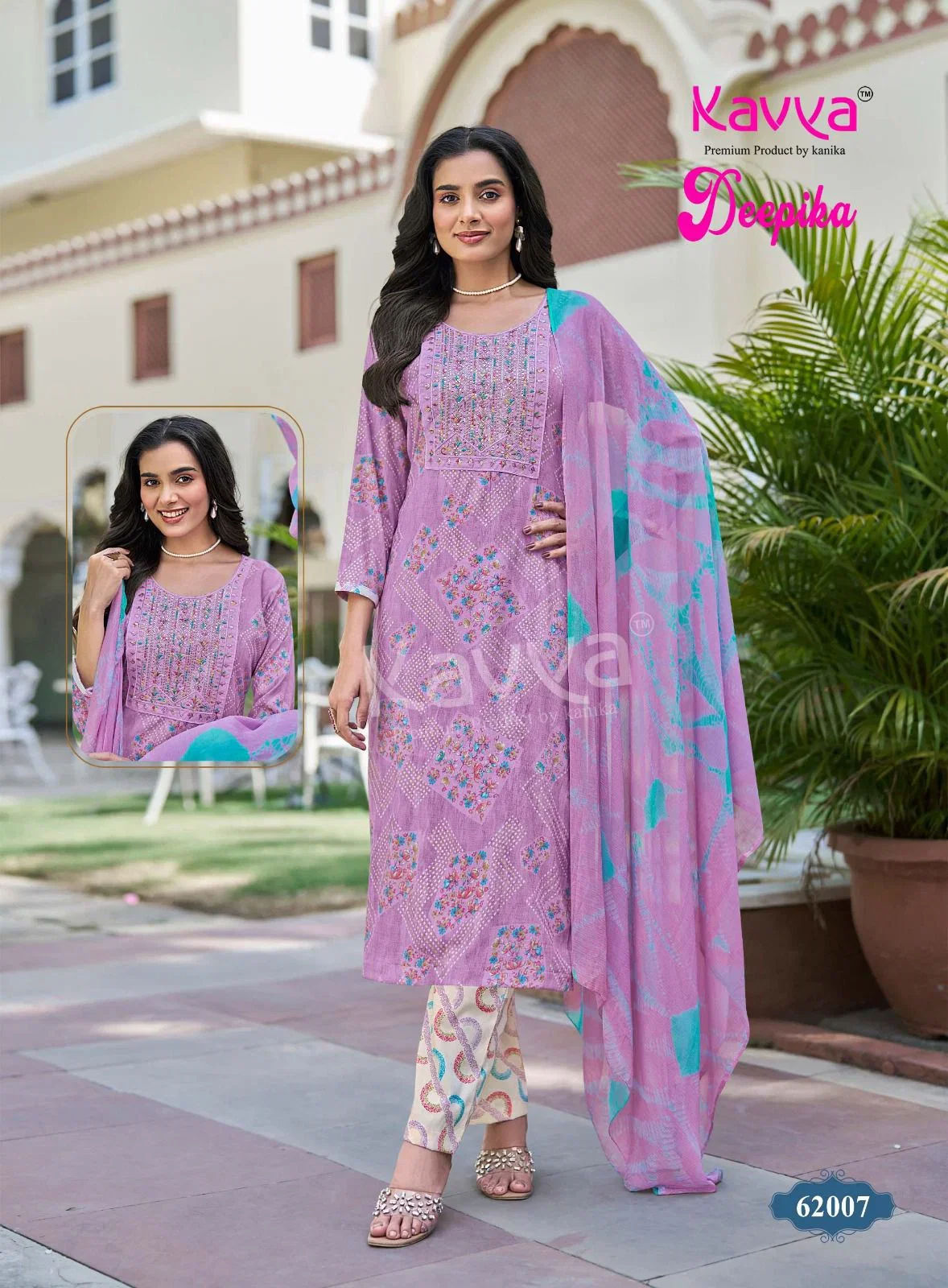 Kavya Deepika Vol 62 Capsule Embroidered Kurti With Bottom Dupatta