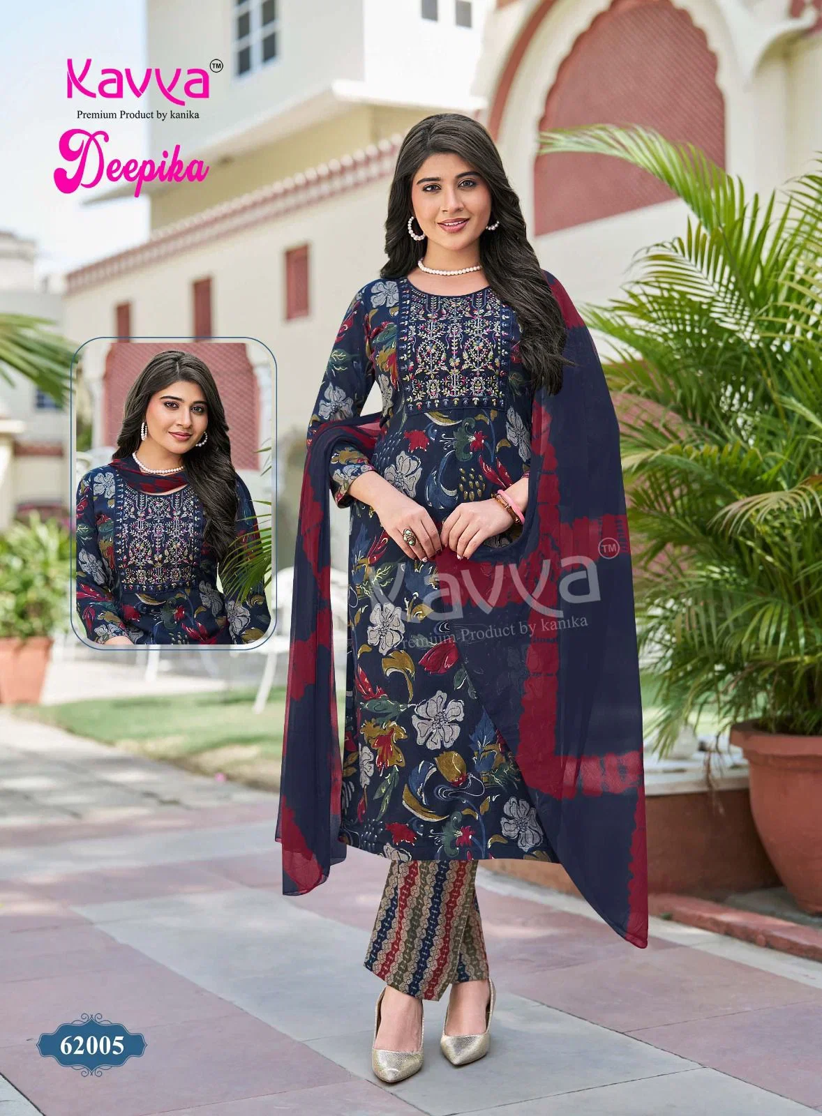 Kavya Deepika Vol 62 Capsule Embroidered Kurti With Bottom Dupatta