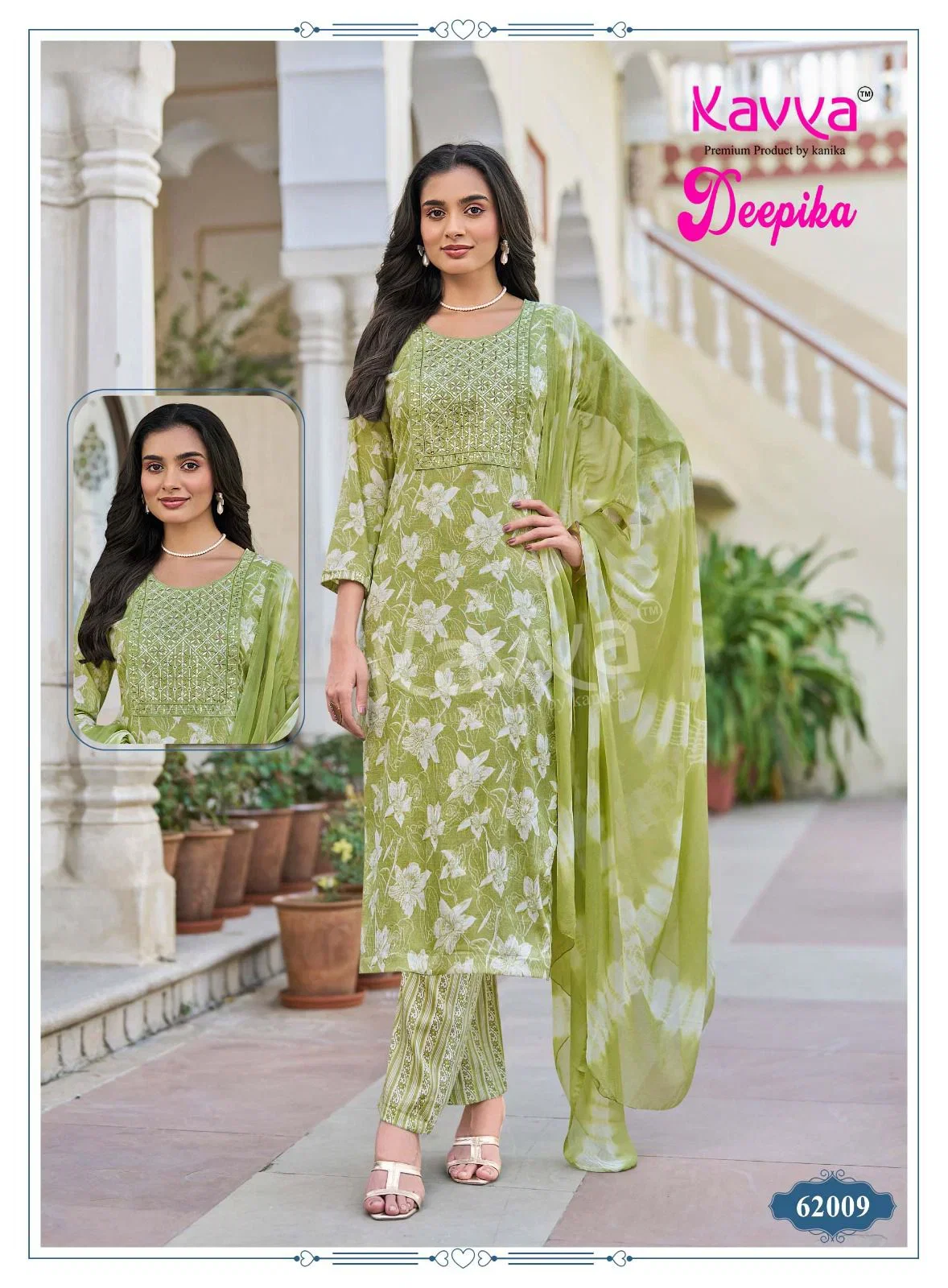 Kavya Deepika Vol 62 Capsule Embroidered Kurti With Bottom Dupatta