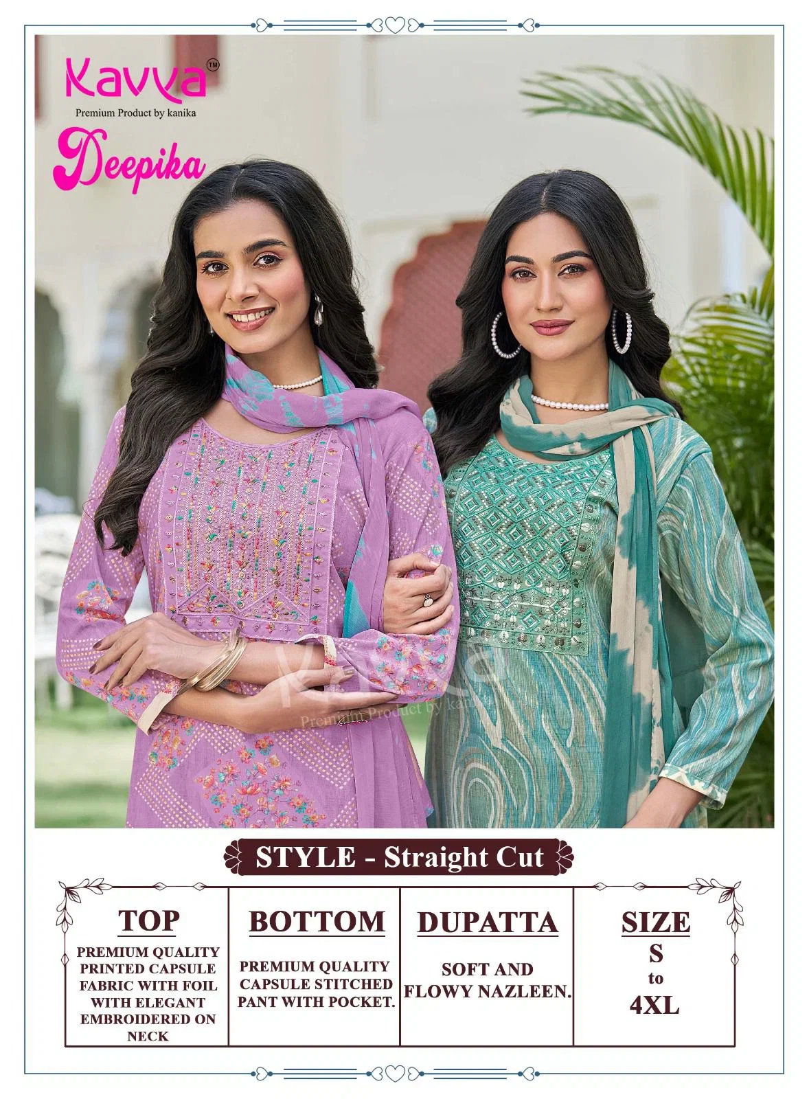 Kavya Deepika Vol 62 Capsule Embroidered Kurti With Bottom Dupatta