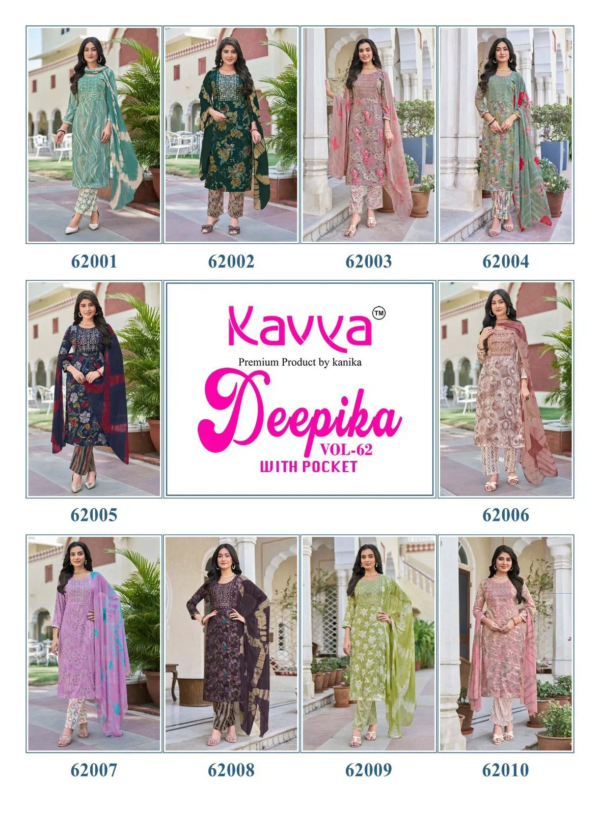 Kavya Deepika Vol 62 Capsule Embroidered Kurti With Bottom Dupatta