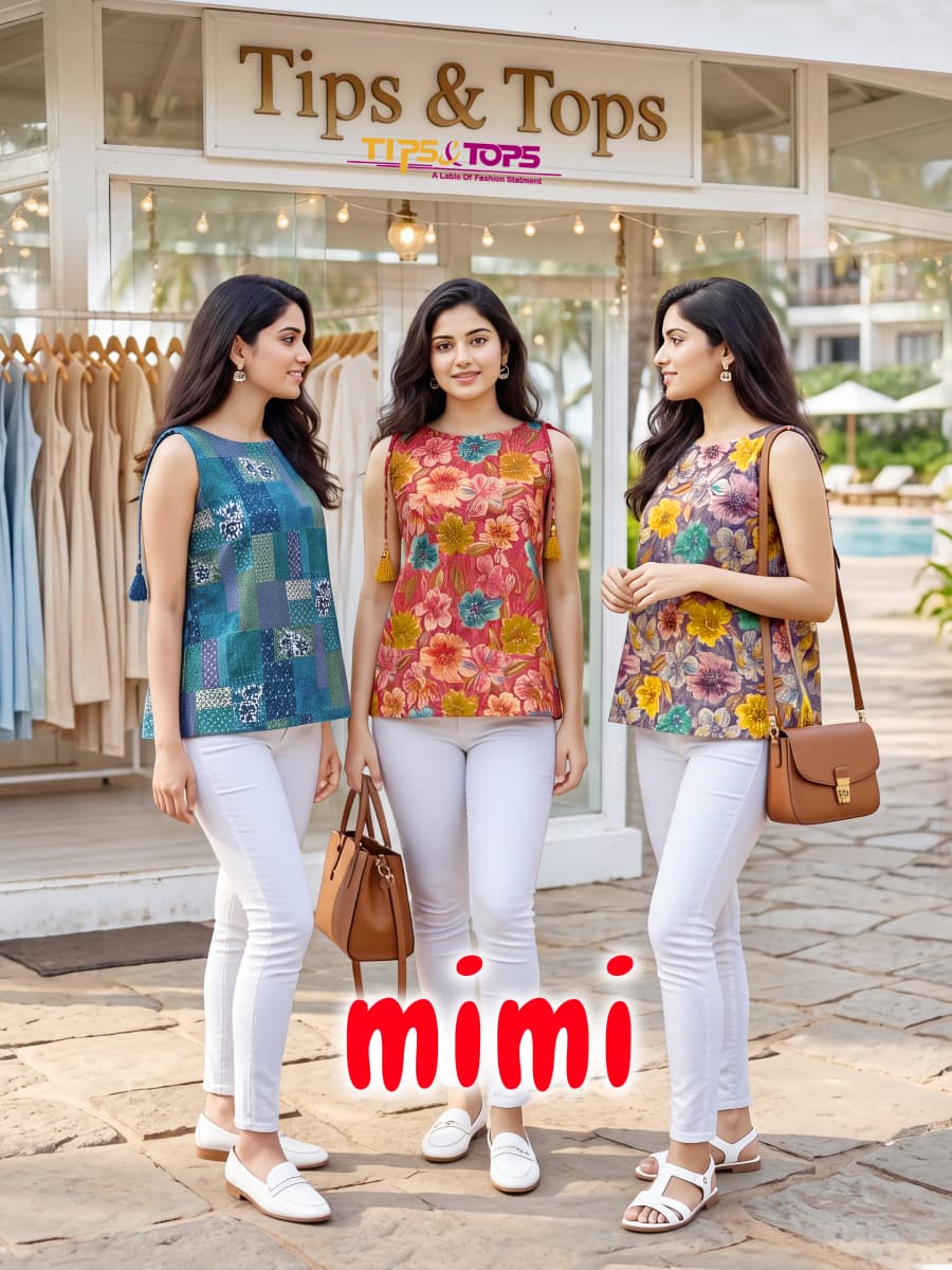 Tips And Tops Mimi Cotton Foil Printed Short Tops