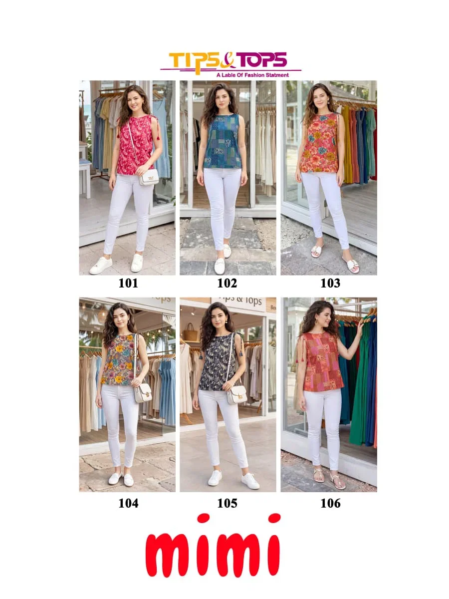Tips And Tops Mimi Cotton Foil Printed Short Tops