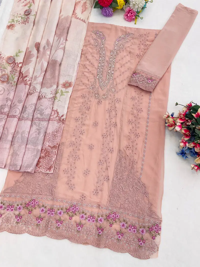 Mah E Rooh 5225 Faux Georgette Embroidered Salwar Kameez