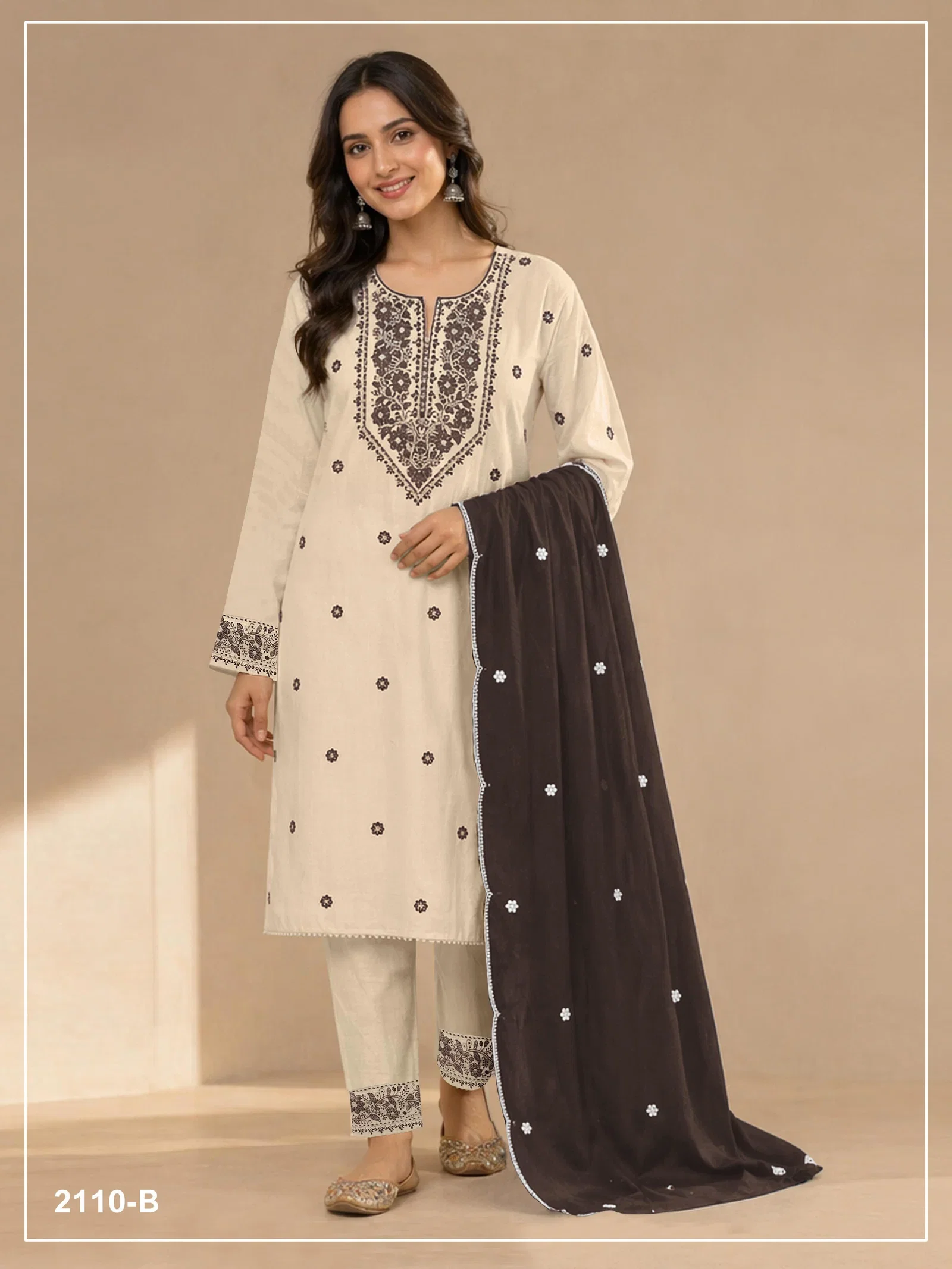 2110 Master Colors A To D Khadi Cotton Embroidered Salwar Kameez Collection
