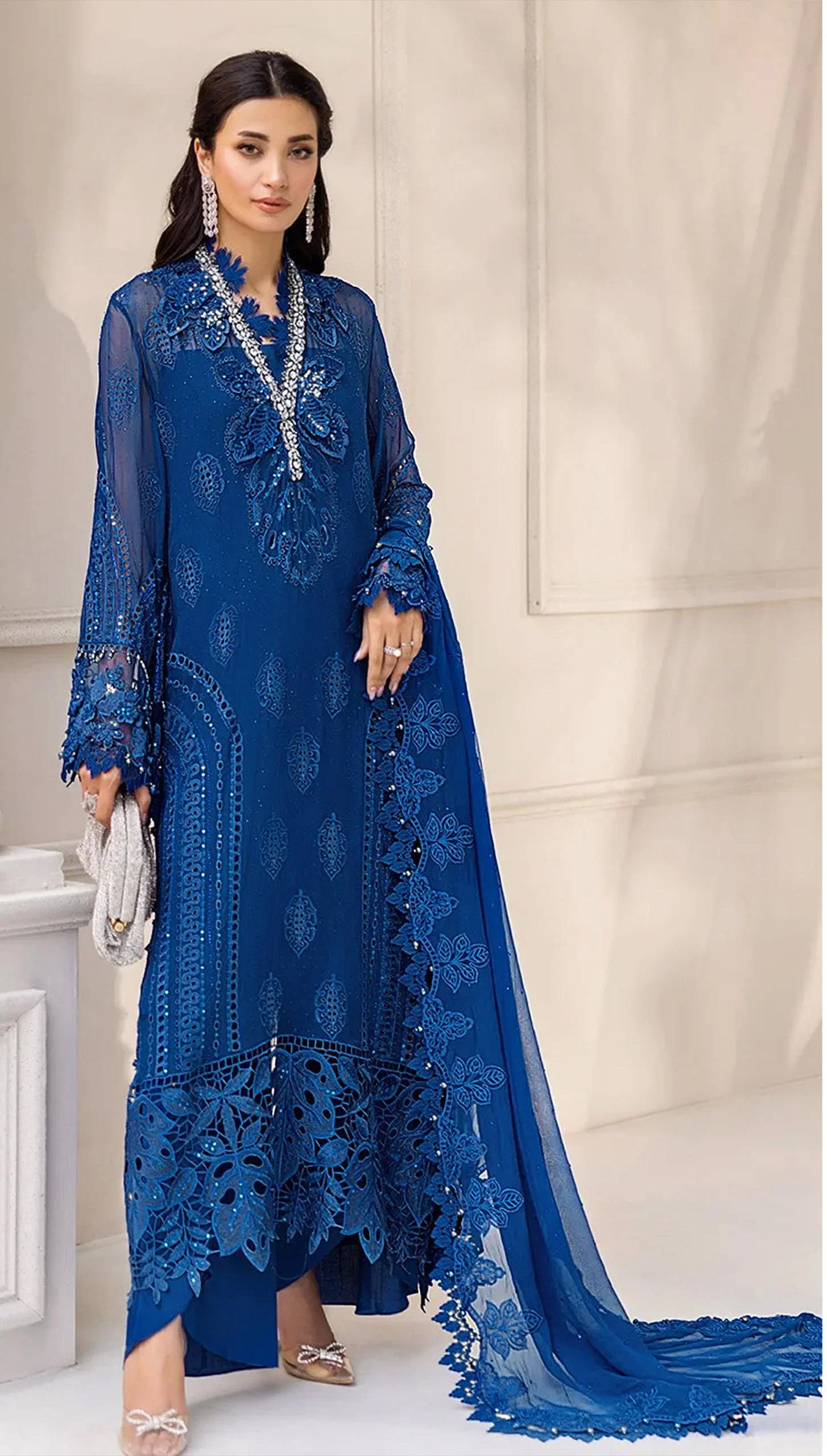 Bilqis B 281 A TO D Chiffon Embroidered Salwar Kameez Collection