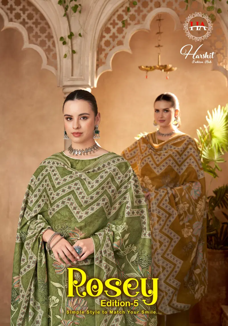 Alok Rosey Edition 5 Jam Cotton Printed Dress Material