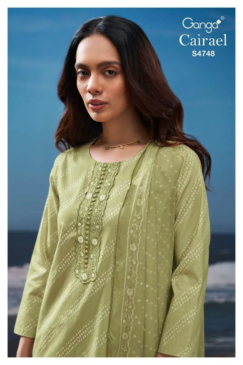 Ganga Caireal 4748 Cotton Embroidered Salwar Kameez