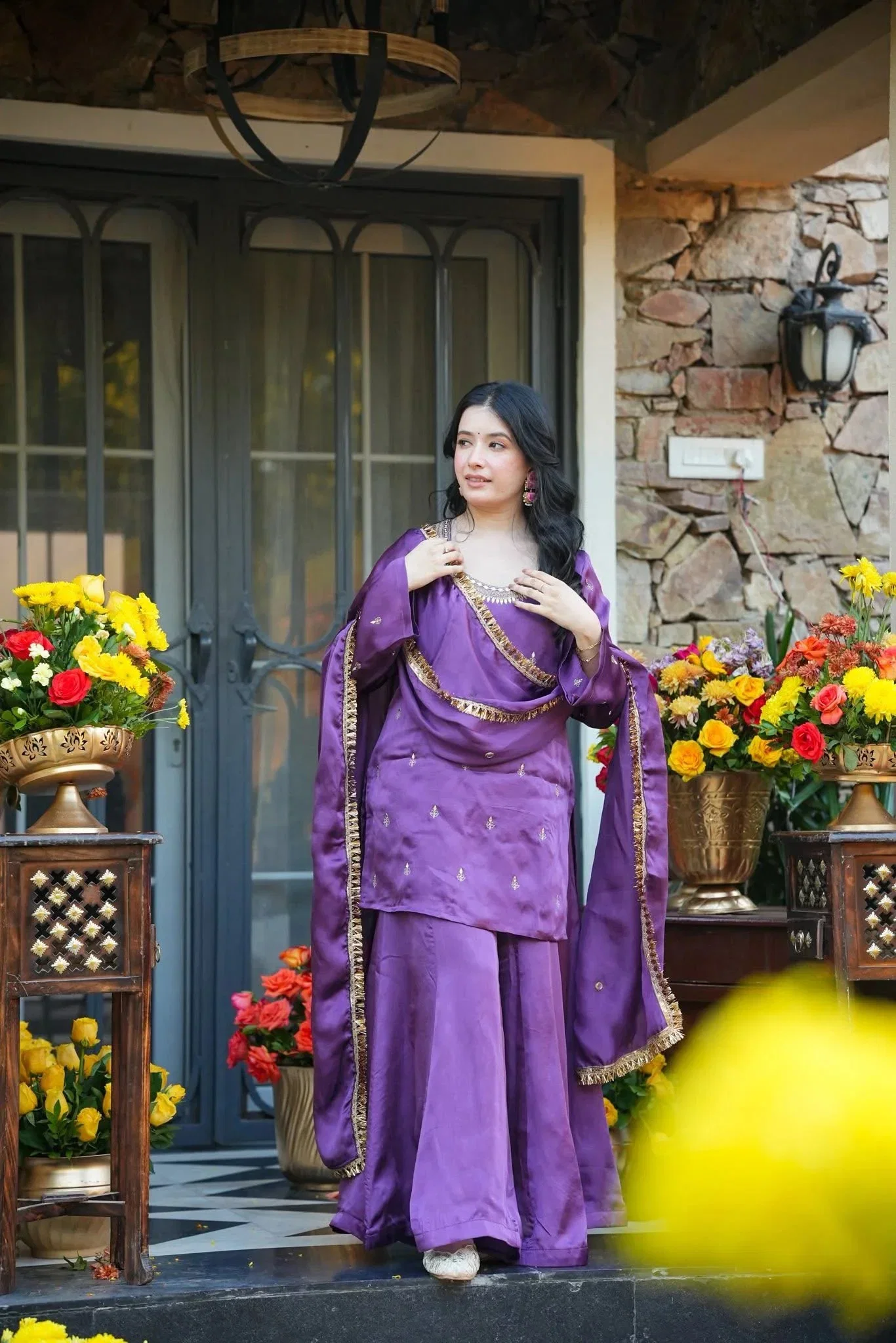 Avira 01 Crepe Silk Embroidered Kurti With Bottom Dupatta